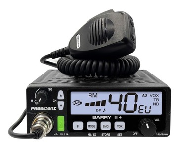 Радиоприемник CB PRESIDENT BARRY 2 II + PLUS AM/FM 12/24 В радиоприемник SIBI