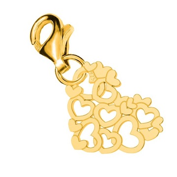 CHARMS SREBRO 925 Ażurowe serce do bransoletki