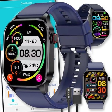 SMARTWATCH ZEGAREK WATCH MENU PL DAMSKI MĘSKI ROZMOWY SPORT POLSKIE PULS