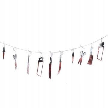 12 шт., подвесной баннер с кровавым ножом, ужасные сцены