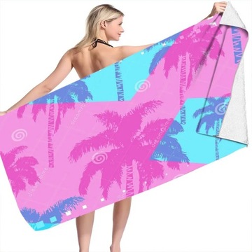 Customizable Summer Landscape Print Quick Dry Print Beach Towel Outdoor