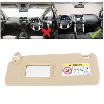 Przednie Sońce Visor Beige Sun Giez xmza DA