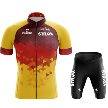 STRÓJ ROWEROWY STRAVA SPODENKI ŻELOWE KOSZULKA