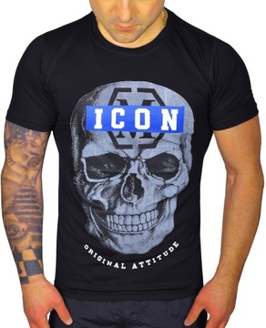 T-SHIRT MĘSKI KOSZULKA LOGOWANA ELASTYCZNA JAKOŚĆ KOLORY