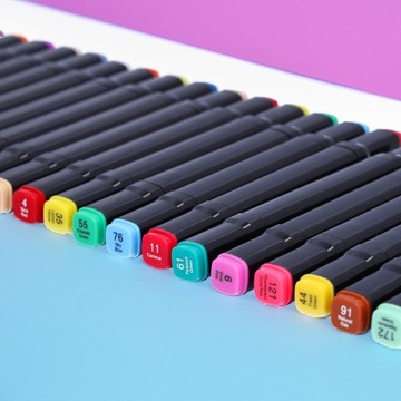 Маркеры спиртовые, фломастеры двусторонние, маркеры + пакетик, набор 168 шт.