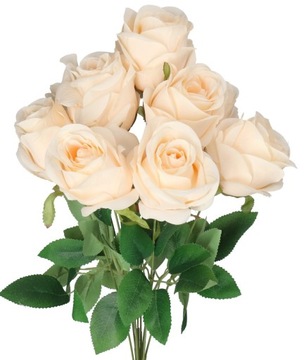 SZTUCZNE KWIATY ROŚLINY RÓŻA RÓŻE BUKIET 50CM