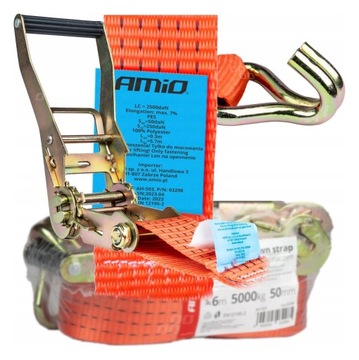 PAS TRANSPORTOWY 5T/50MM/6M PASY TRANSPORTOWE 6M NORMA EN 12195-2 AMIO