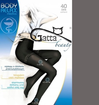 Gatta BODY RELAX MEDICA 40den grafit r.3-M