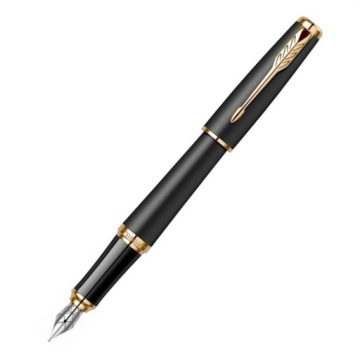 ЧЕРНАЯ ШАРИКОВАЯ РУЧКА PARKER URBAN GT С ЗОЛОТЫМ НАПЫЛЕНИЕМ, ГРАВИРОВКОЙ И ФУТЛЯРОМ