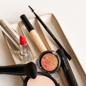 Двусторонняя кисть для хны для бровей, скошенная кисть, синтетическая щетина.