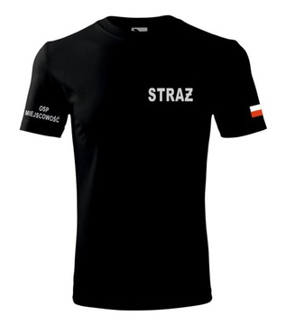 Koszulka t-shirt Straż STRAŻACKA ODBLASK OSP