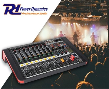 Сценический микшер 400 Вт, 8 каналов BT USB XLR PD