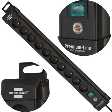 PRZEDŁUŻACZ LISTWA ZASILAJACA PREMIUM 10 GNIAZD 3M