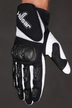 ПЕРЧАТКИ ДЛЯ МОТОЦИКЛА HUSAR MX1 БЕЛЫЕ ТЕКСТИЛЬНЫЕ
