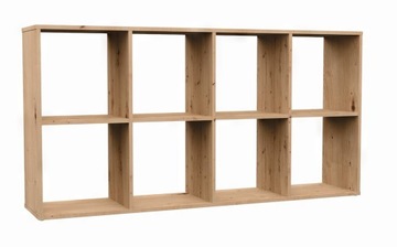 REGAŁ OTWARTY STOJĄCY PÓŁKA SZAFKA MALAX 2X4 DĄB ARTISAN