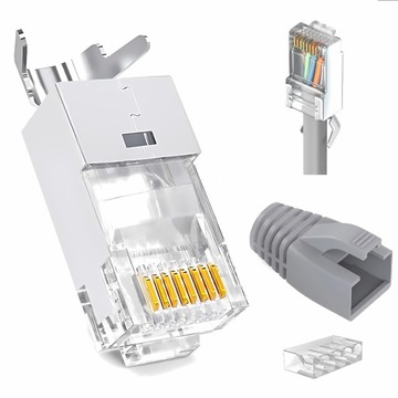 Wtyk ekranowany STP RJ45 kat.6a kat7 10szt