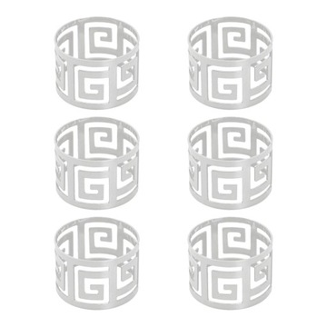 6 шт. Кольца для салфеток Тканевые салфетки Элегантные обеденные столы Argent