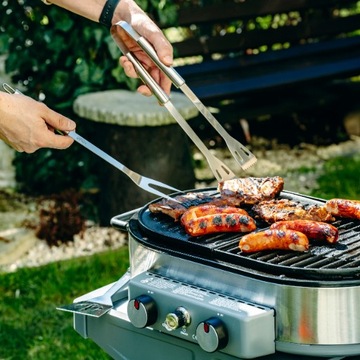 Набор аксессуаров для барбекю, столовые приборы, чемодан, стальные принадлежности для барбекю