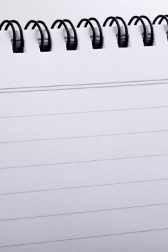 Журналистский блокнот. Полевые заметки. Строки на первой странице.