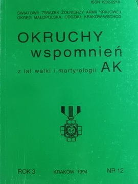 OKRUCHY WSPOMNIEŃ Z LAT WALKI I MARTYROLOGII AK nr 12