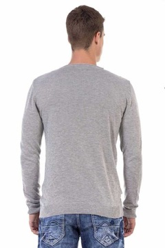 MĘSKI SWETER SWETEREK CIPO BAXX ELEGANCKI SLIM FIT