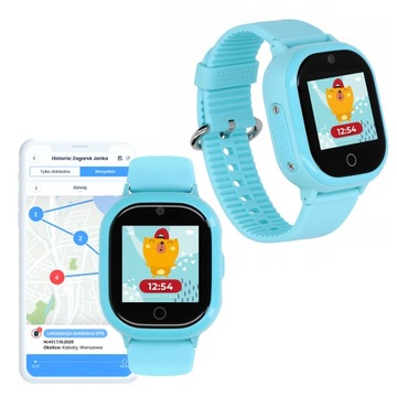 SMARTWATCH ZEGAREK DLA DZIECI GPS APP NIEBIESKI