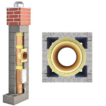 KOMIN CERAMICZNY SYSTEM KOMINOWY 4m FI180 KOMPLETNY