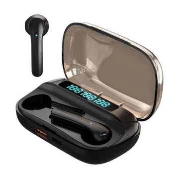 Słuchawki douszne bezprzewodowe dotyk sport BT5.1 powerbank etui bieganie