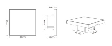 Белая настенная панель 230 В для светодиодного освещения Mono Milight Miboxer