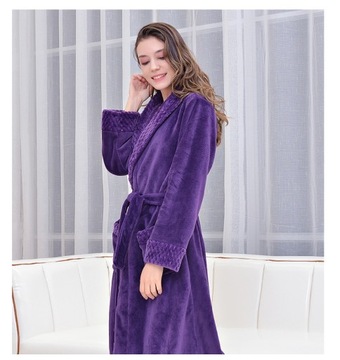 ЖЕНСКИЙ ФЛИСОВЫЙ ХАЛАТ ДЛИННЫЙ, ЭЛЕГАНТНЫЙ, ТЕПЛЫЙ, МЯГКИЙ, ТОЛСТЫЙ КАРМАН, КАЧЕСТВЕННЫЙ
