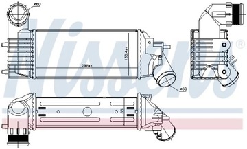 CHLADIČ INTERCOOLER CITROEN C5 I II PEUGEOT 406 607 2.0D/2.2D 1998-2006
