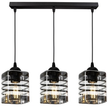 SZKLANA LAMPA WISZĄCA SUFITOWA ŻYRANDOL PLAFON LED