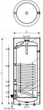СТОЯЩИЙ ТЕПЛООБМЕННИК GALMET 140L MINI TOWER 48h