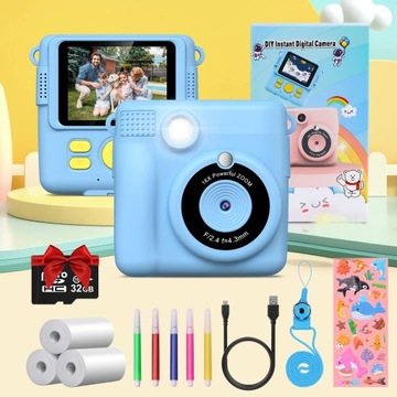 МГНОВЕННАЯ КАМЕРА POLAROID ДЛЯ ДЕТЕЙ ПРИНТЕР В ПОДАРОК