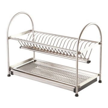 SUSZARKA OCIEKARKA DO NACZYŃ STOJĄCA DWUPOZIOMOWA STAL 60CM AMIX SJ308