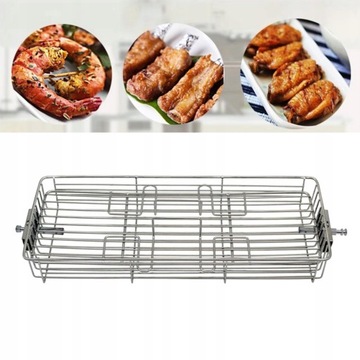 Плоская корзина из нержавеющей стали, гриль-гриль.