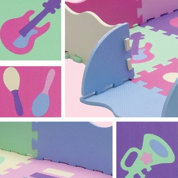 ОБРАЗОВАТЕЛЬНЫЙ КОВР ИЗ ПЛОТНОГО ПЕНА ДЛЯ ДЕТЕЙ ПАЗЛ 25 ЭЛЕМЕНТОВ 3 В 1