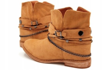 7305 КОВБОЙСКИЕ БОТИНКИ ИЗ ЗАМШИ CAMEL, размер 36