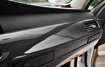 ТОЛСТАЯ ПЛЕНКА КАРБОНОВЫЙ ШПОН CARBON BLACK GLOSS 5D 152X50