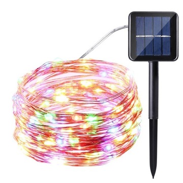 LAMPKI OGRODOWE DRUCIKI GIRLANDA SOLARNA 100LED