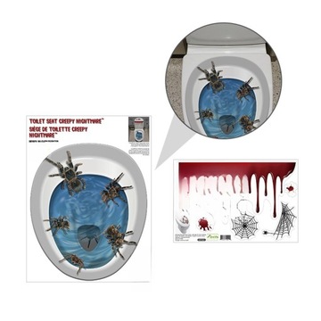 ХЭЛЛОУИН ТРИЛЛЕР ПАУК С ДНЕМ СЧАСТЛИВЫЕ НАКЛЕЙКИ НАКЛЕЙКА НА КРЫШКУ УНИТАЗА