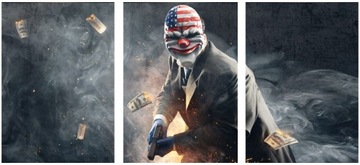 3x OBRAZ NA ŚCIANĘ PAYDAY 2 30x40