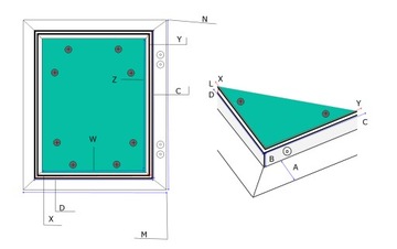 Ревизионная дверца для ПЛИТКИ Ревизия GLAZE 15x30 CERAMIKO