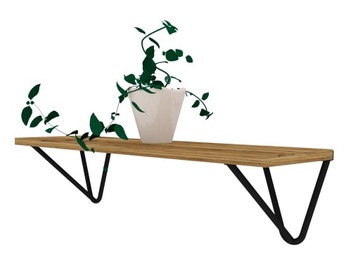 PÓŁKA LOFT RUSTYKAL INDUSTRIAL PODPÓRKA WIRE 80CM