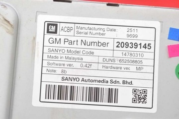 DISPLEJ 20939145 OPEL ASTRA 4 IV J 09-12