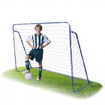 BRAMKA PIŁKARSKA TRENINGOWA DO PIŁKI NOŻNEJ 213x150x90CM NIEBIESKA