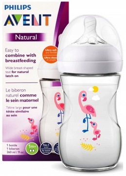 AVENT BUTELKA DEKOROWANA 260ml NATURAL 2.0 FLAMING