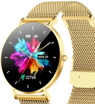 Умные часы MANTA Alexa Lux Gold + ремешок
