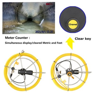 10-дюймовый ЖК-монитор 22 мм, промышленный видеоэндоскоп для проверки канализационных труб