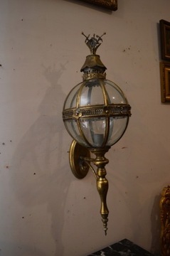 KINKIET ART DECO - LATARNIA SZKŁO LAMPA na świece